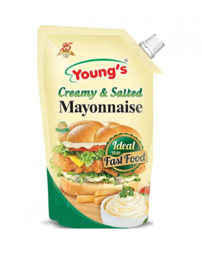 Young's Creamy and Salted Mayonnaise Pouch - 1Ltr